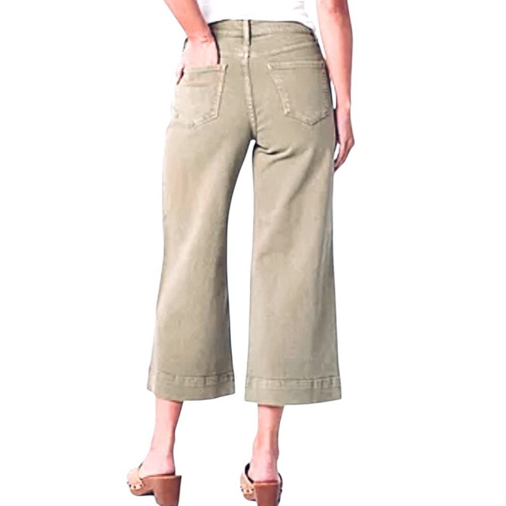 a.n.a. Size 10 Birchwood (Tan) High-Rise 5 Pocket Wide Leg Cropped Jeans NWOT - Picture 4 of 8